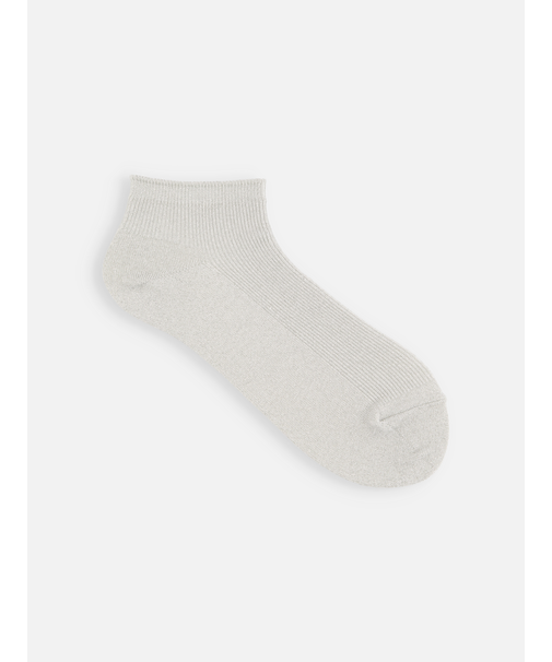 シャイニーラメ1×1リブショートソックス