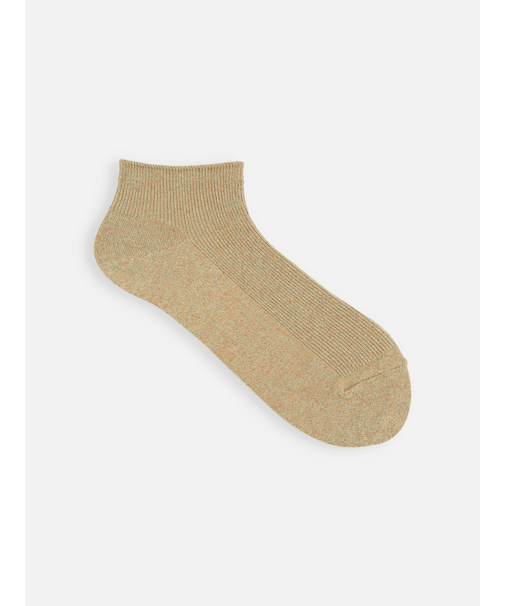 シャイニーラメ1×1リブショートソックス