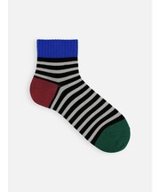 【Tabio MEN】アメリブ三面切替ボーダーショートソックス