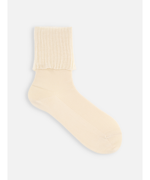 レーシーフレアリブショートソックス