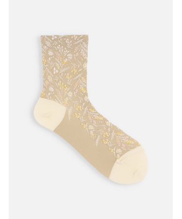 お花畑フロートショートソックス