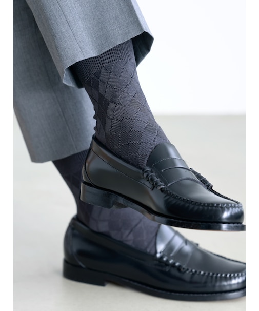 【Tabio MEN】NEWリンクス総ダイヤショート丈ソックス