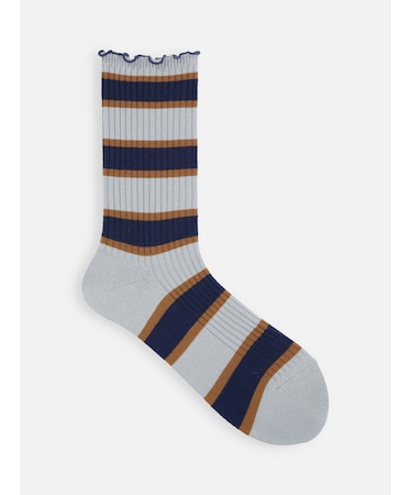 メロウマルチボーダーリブソックス