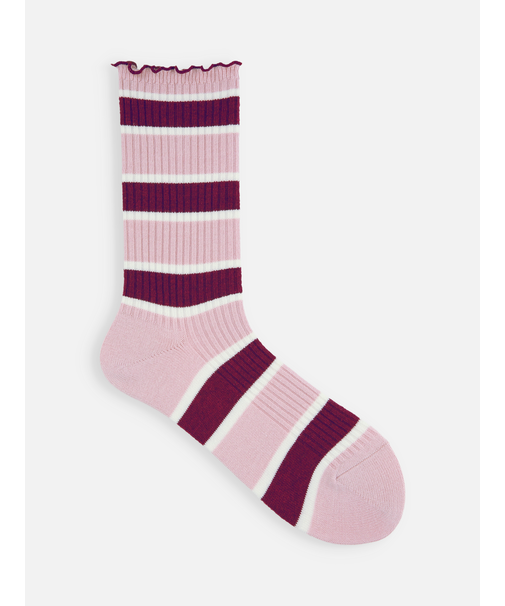 メロウマルチボーダーリブソックス