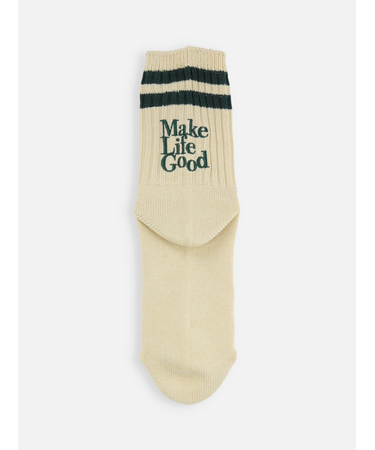 2本ラインデカロゴ刺繍ショートソックス