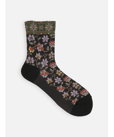 エキゾチックフラワーフロートショートソックス