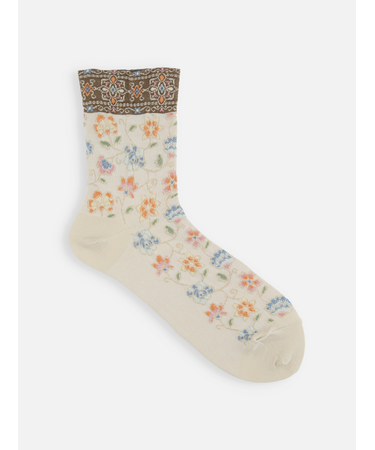 エキゾチックフラワーフロートショートソックス