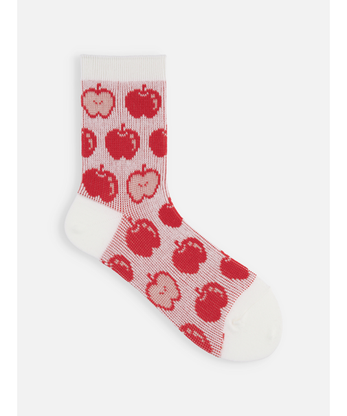 たっぷりアップルジャカードショートソックス