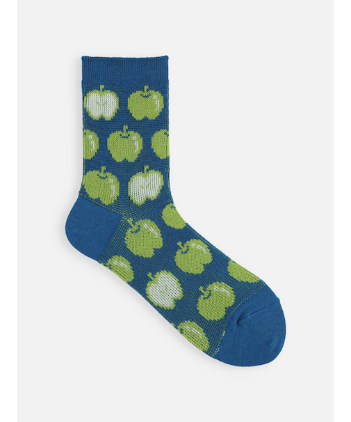 たっぷりアップルジャカードショートソックス