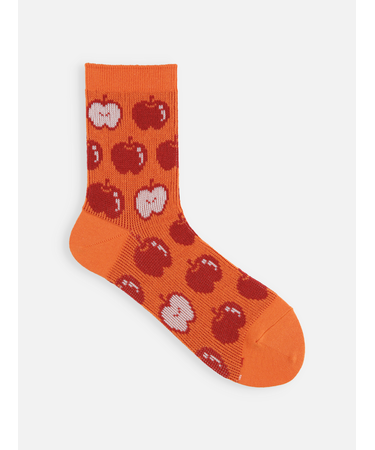 たっぷりアップルジャカードショートソックス