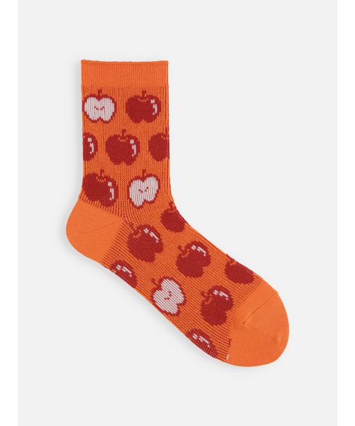 たっぷりアップルジャカードショートソックス