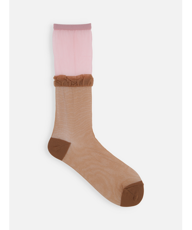 シアーレイヤード風ソックス