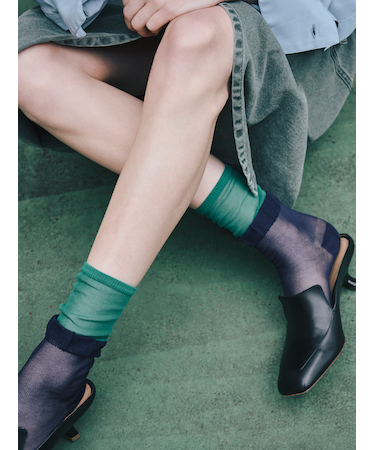 シアーレイヤード風ソックス