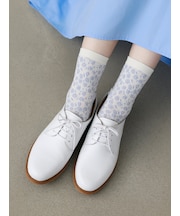 ガーゼ調マーガレットショートソックス