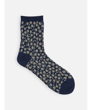 ガーゼ調マーガレットショートソックス