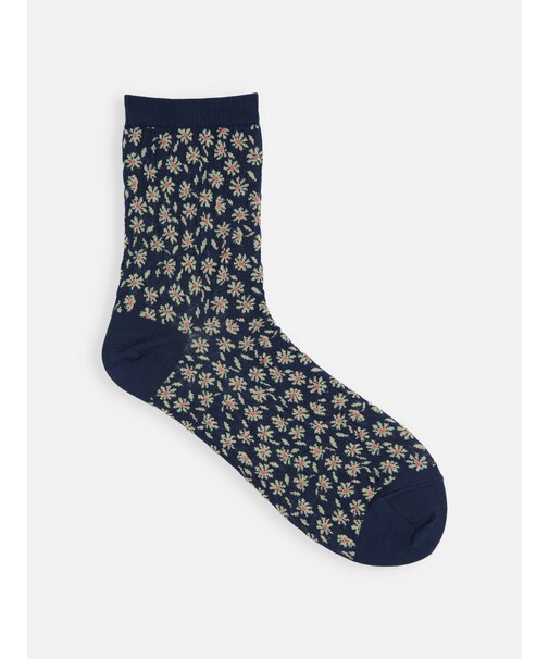 ガーゼ調マーガレットショートソックス