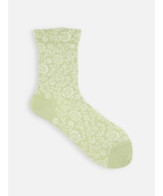 極細ラメクラシック花柄ソックス