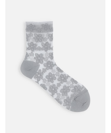 チュールレースフラワーショートソックス