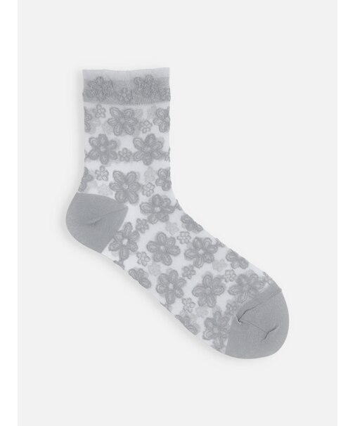 チュールレースフラワーショートソックス