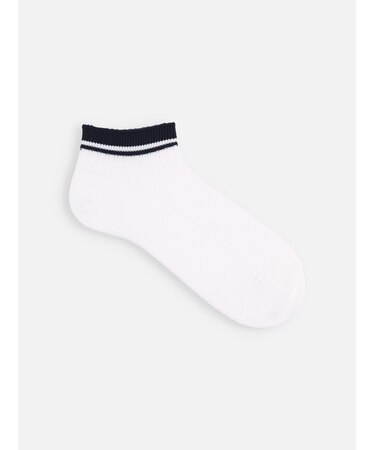 【Tabio MEN】DRYニット風ラインスニーカー丈ソックス