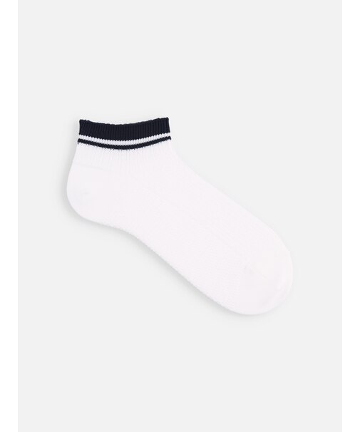 【Tabio MEN】DRYニット風ラインスニーカー丈ソックス
