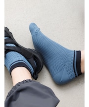【Tabio MEN】DRYニット風ラインスニーカー丈ソックス