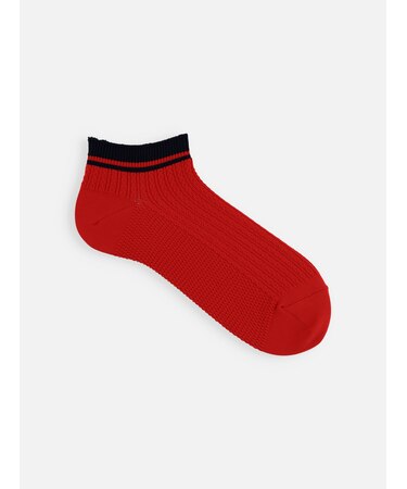 【Tabio MEN】DRYニット風ラインスニーカー丈ソックス