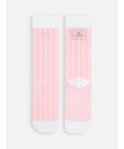 Merciタグ付ストライプソックス