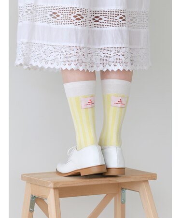 Merciタグ付ストライプソックス