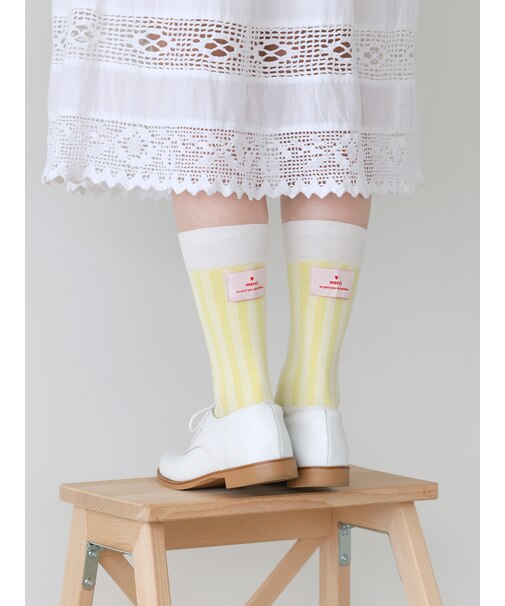 Merciタグ付ストライプソックス