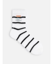 FISH?刺繍メッシュボーダーショートソックス