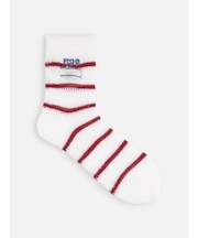 FISH?刺繍メッシュボーダーショートソックス