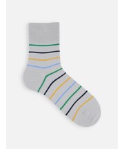 【Tabio MEN】ラメピンボーダーショートソックス