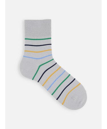 【Tabio MEN】ラメピンボーダーショートソックス