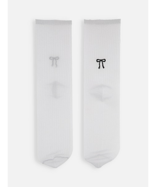 チュールりぼん刺繍ソックス