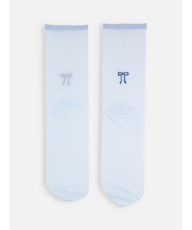 チュールりぼん刺繍ソックス