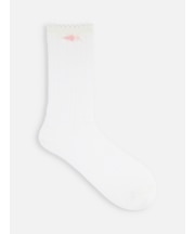 【Epyuk】ローズ付薄手ソックス