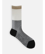 シアーバイカラーストライプソックス