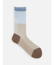 シアーバイカラーストライプソックス