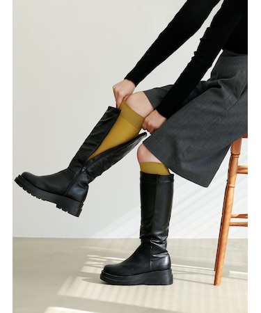 【消臭】デオセルナイロンベタハイソックス