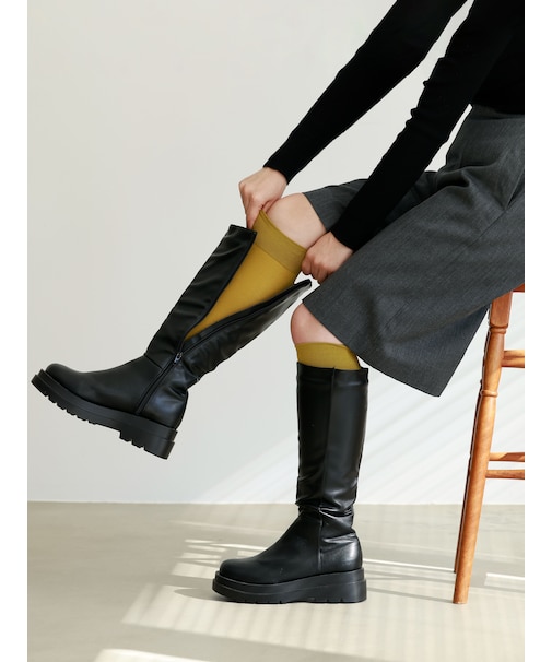 【消臭】デオセルナイロンベタハイソックス