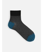 【Tabio MEN】綿麻２面切り替えショートソックス