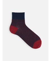 【Tabio MEN】綿麻２面切り替えショートソックス