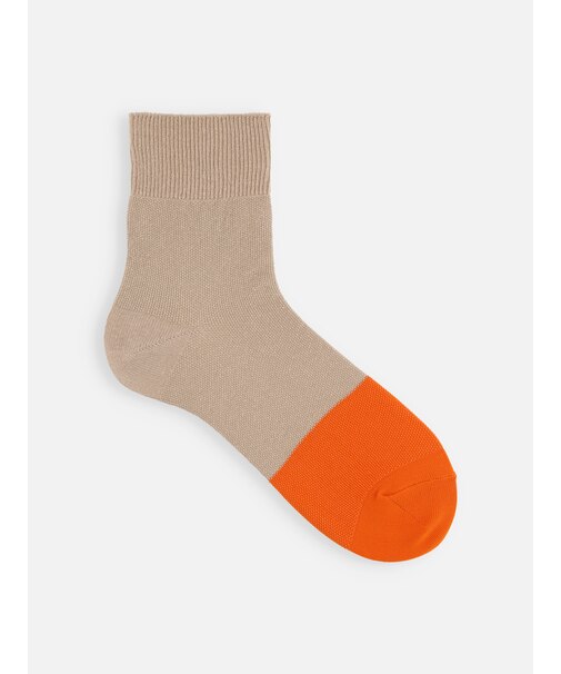 【Tabio MEN】つま先DRY綿麻カノコショートソックス
