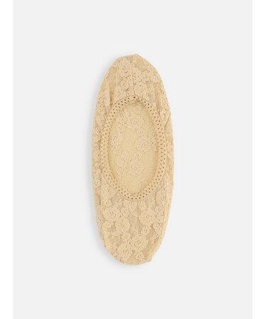 縫製花柄レースカバーソックス / 深履きタイプ / L寸