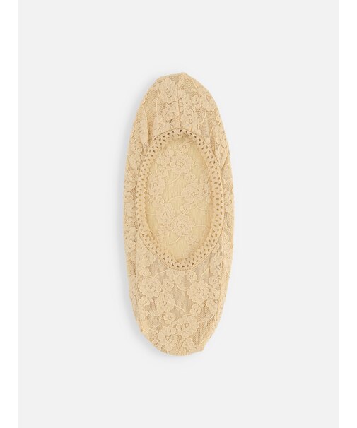 縫製花柄レースカバーソックス / 深履きタイプ / L寸