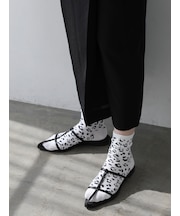 撥水アメリブヒョウ柄ショートソックス