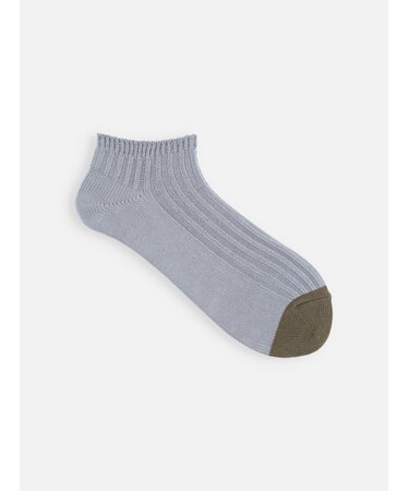 つま先切替スタンダードリブショートソックス