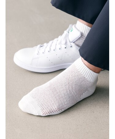 【Tabio MEN】綿麻メッシュスニーカー丈ソックス
