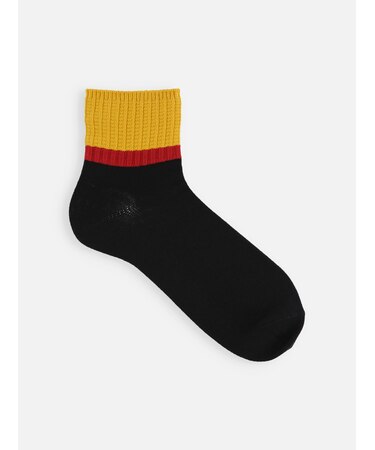 【Tabio MEN】サッカー応援  ハーフカラーラインショートソックス